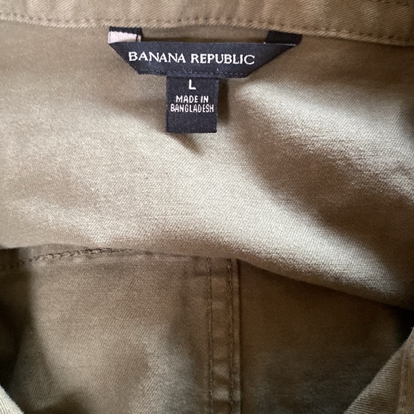 BANANA REPUBLIC KHAKI JUMPSUIT FLIGHT SUIT SZ LARGE - Picture 5 of 9